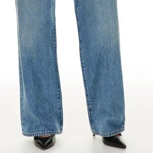 Farrah High Rise Wide Leg 28 L Medium Blue wash